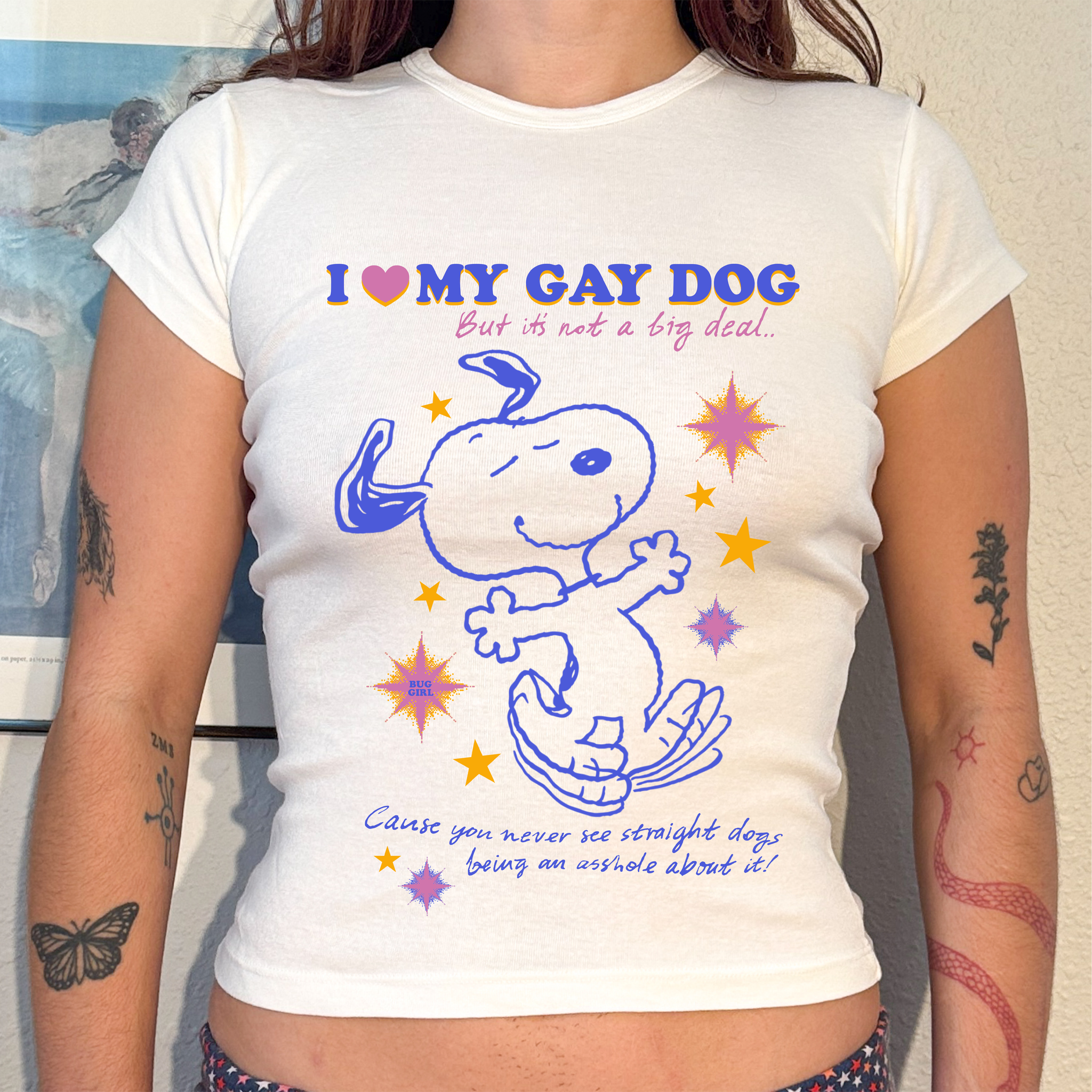 I LOVE MY GAY SNOOPY Baby Tee